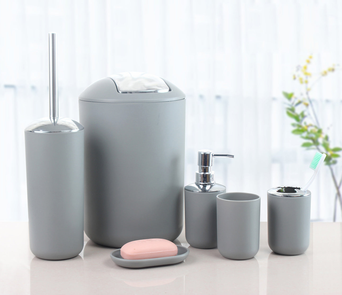 Six-Piece Bathroom Set New