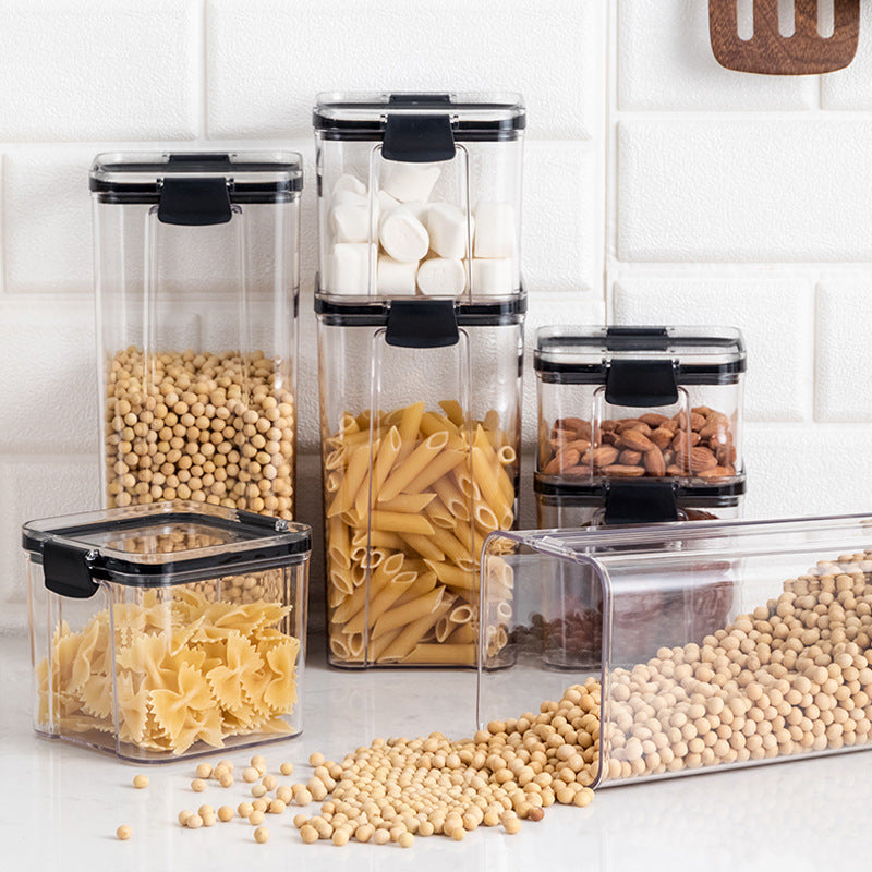 Transparent Storage Box With Black Lid