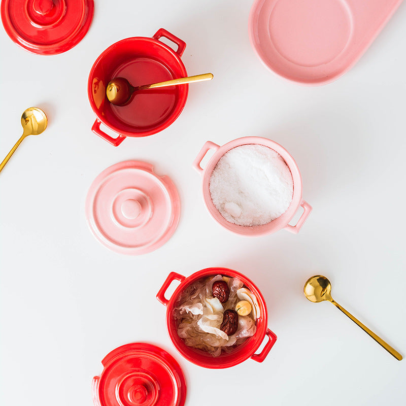 Double Ear Ceramic Seasoning Jar