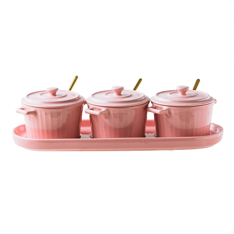 Double Ear Ceramic Seasoning Jar