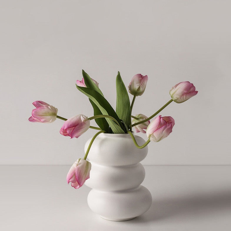 Ripple Shaped Ceramic Vase