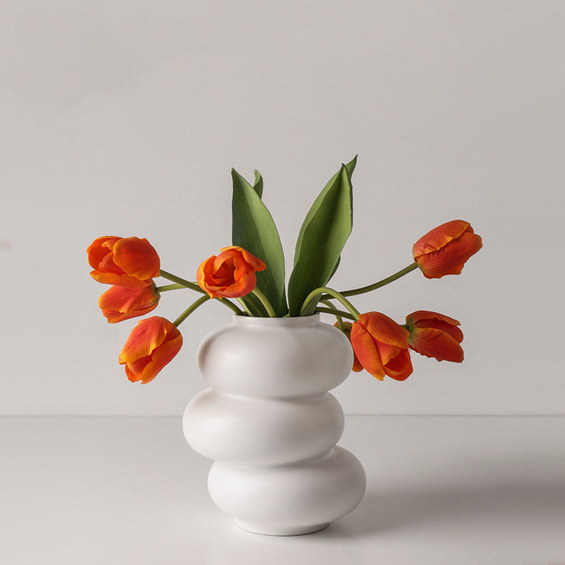 Ripple Shaped Ceramic Vase