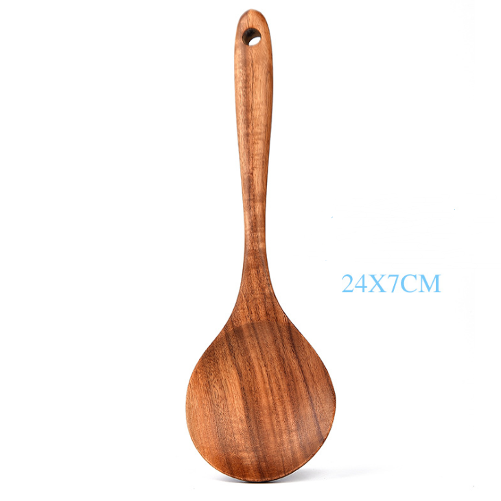 Natural Teak Wood Kitchen Spatula Set