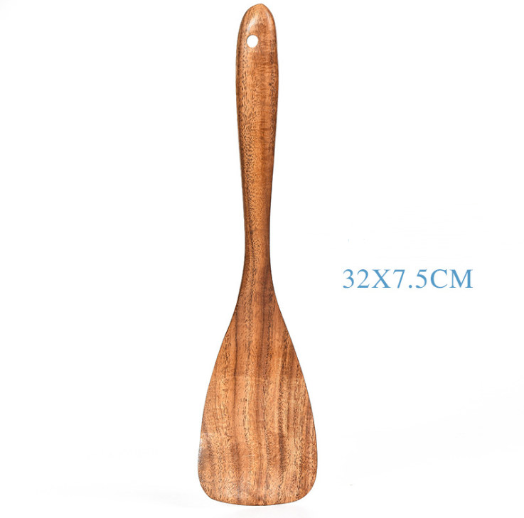 Natural Teak Wood Kitchen Spatula Set