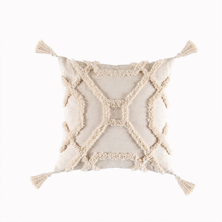 Bohemian Tufted Pillow Cover