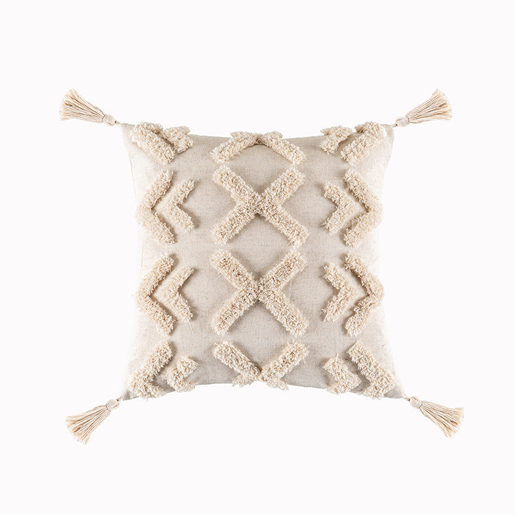 Bohemian Tufted Pillow Cover