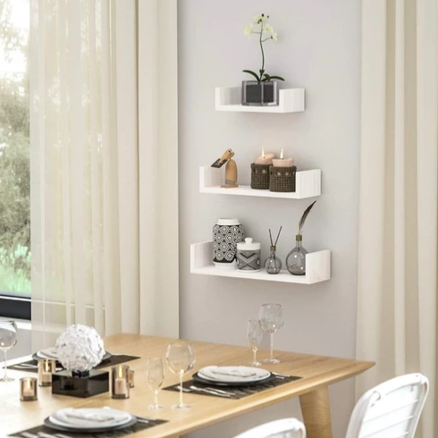 3-Piece Wooden Wall Shelf