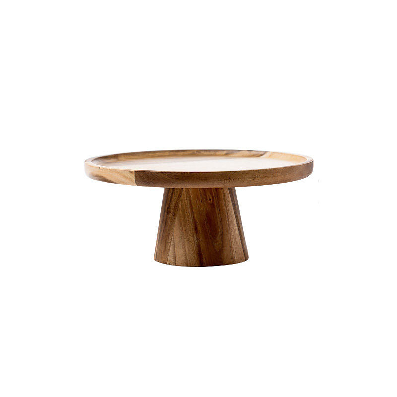 Solid Circular Wooden Tray