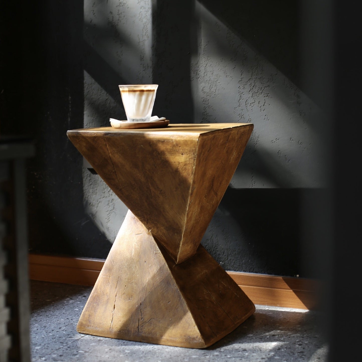 Wooden Geometric Coffee Table