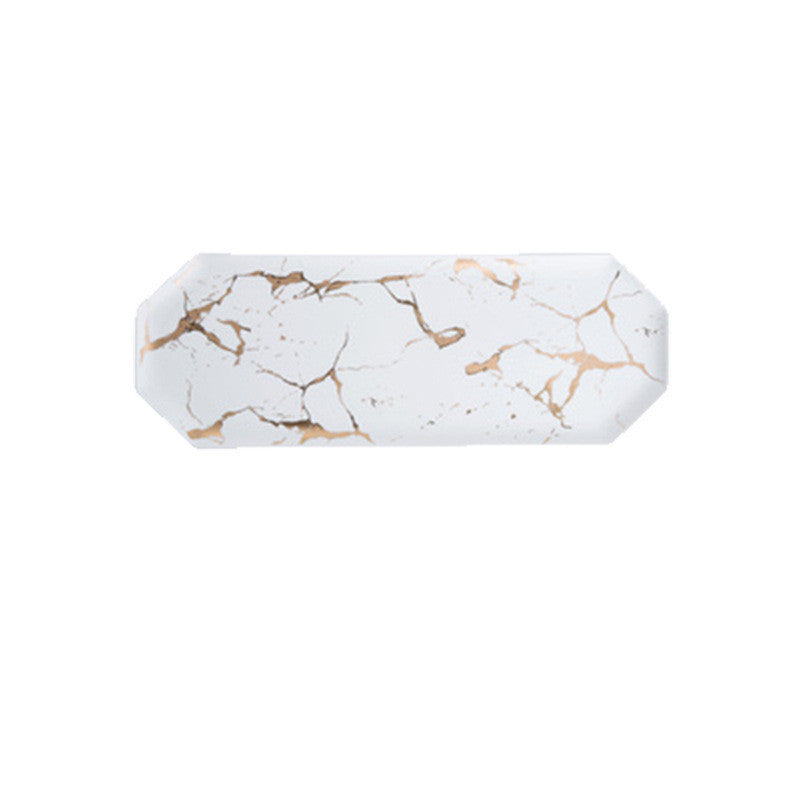 Marble Style Irregular Ceramic Tray