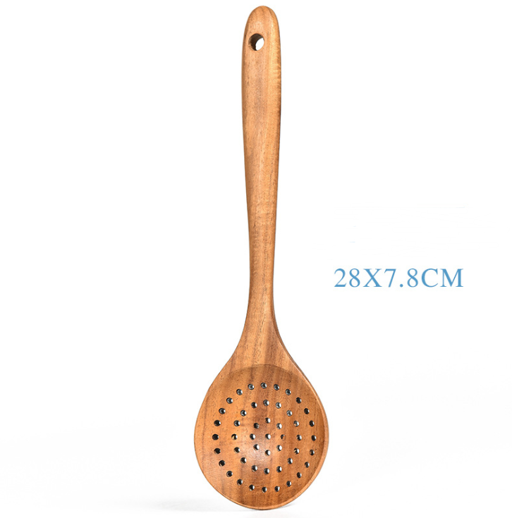 Natural Teak Wood Kitchen Spatula Set