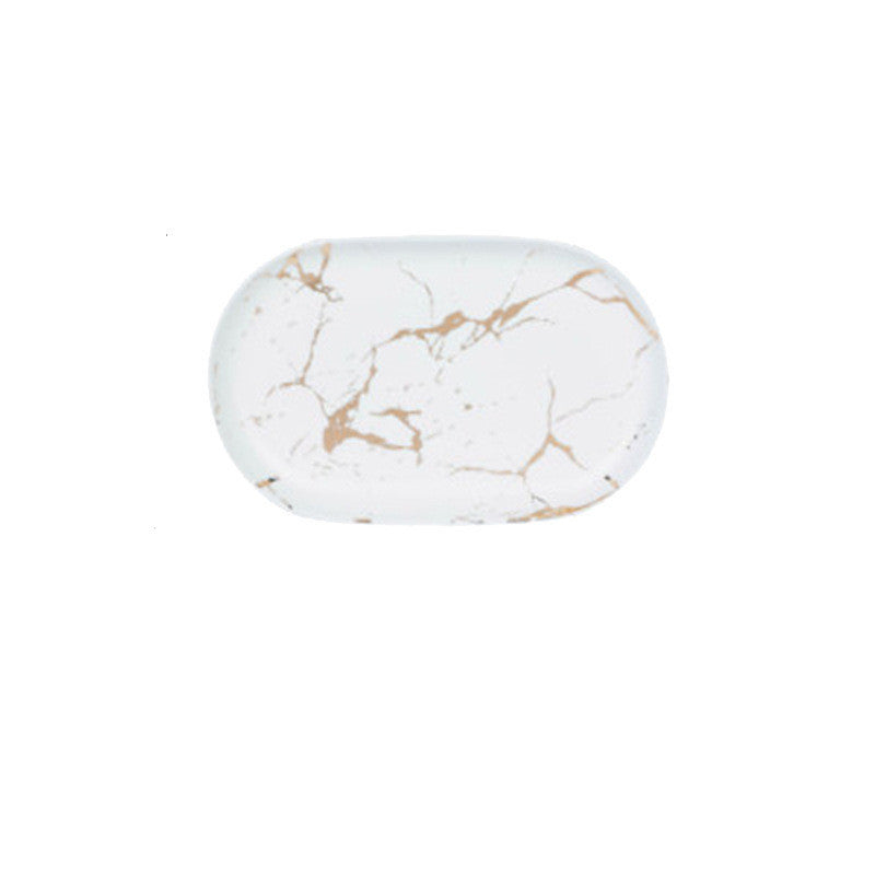 Marble Style Irregular Ceramic Tray