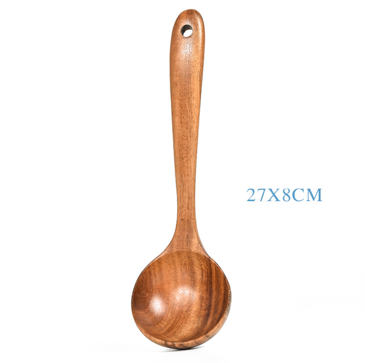 Natural Teak Wood Kitchen Spatula Set