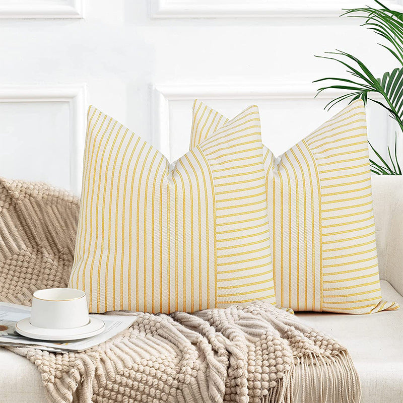 Striped Canvas Cushion Cover