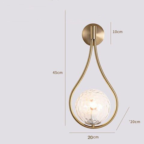 Teardrop Style Wall Lamp