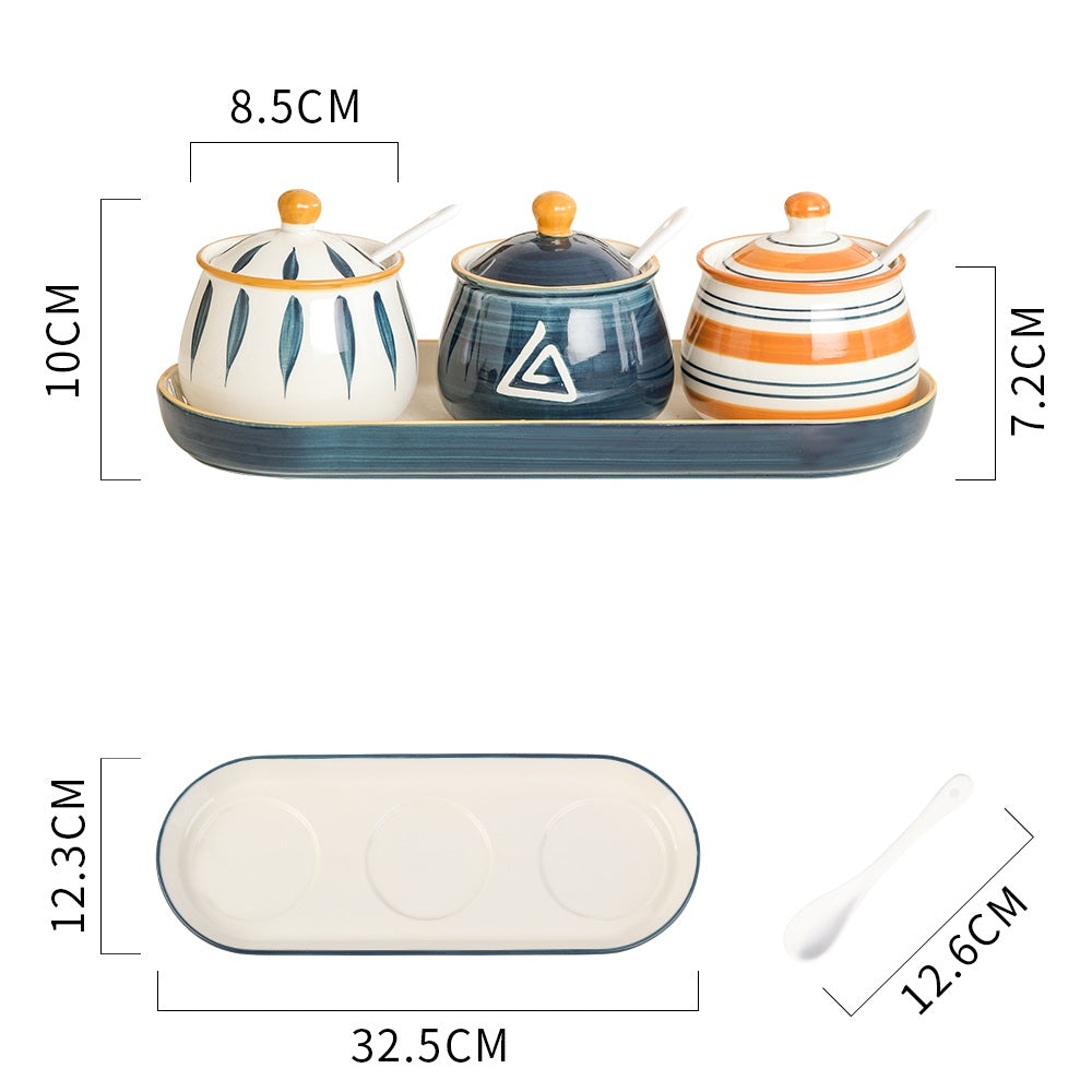 Ceramic Condiment Pot Set