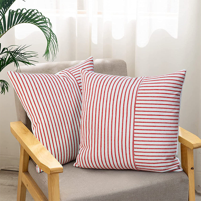 Striped Canvas Cushion Cover