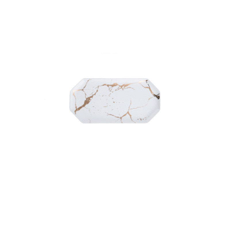 Marble Style Irregular Ceramic Tray