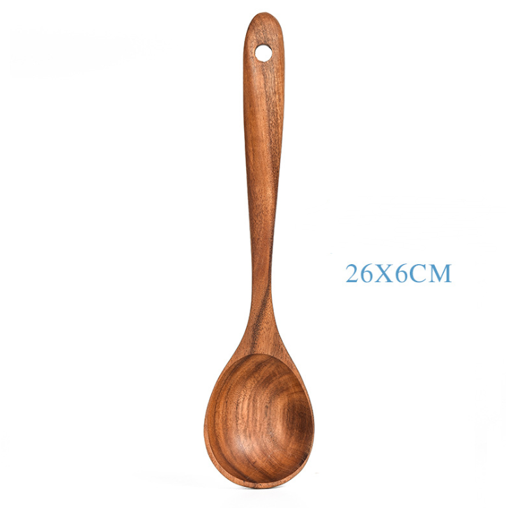 Natural Teak Wood Kitchen Spatula Set