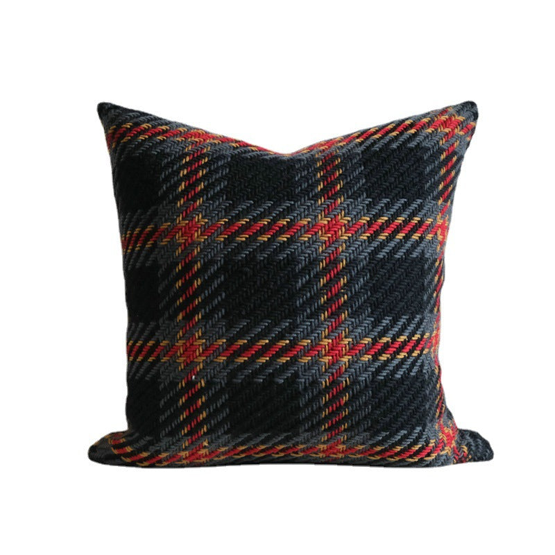 Plaid Wool Cushion Cover