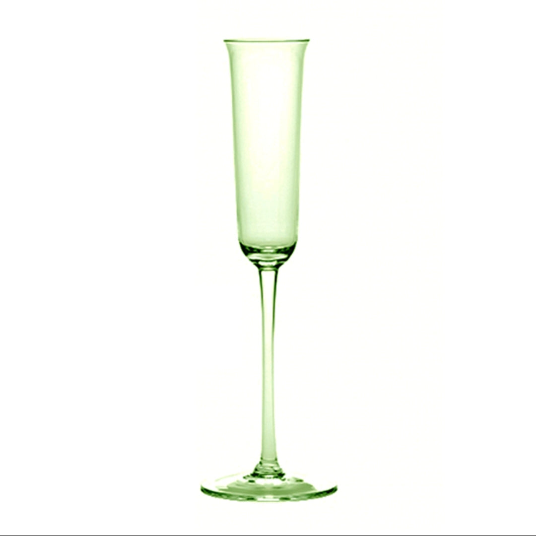 Light Green Crystal Champagne Glass