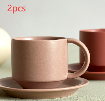 Velvet Ceramic Coffee Cup With Saucer