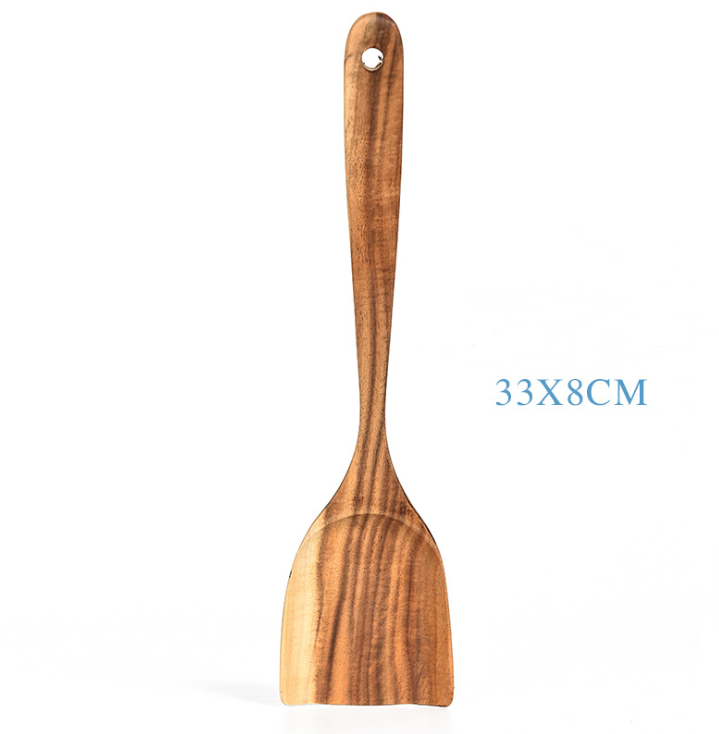 Natural Teak Wood Kitchen Spatula Set