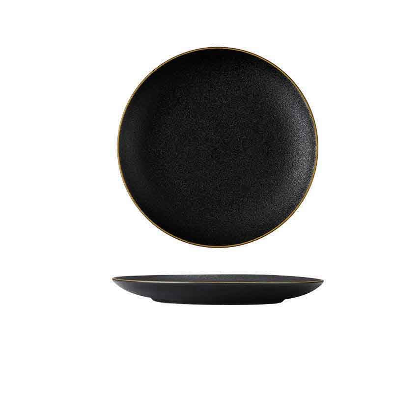 Black Frosted Ceramic Tray