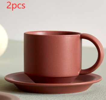 Velvet Ceramic Coffee Cup With Saucer