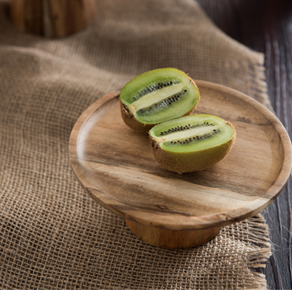 Solid Circular Wooden Tray