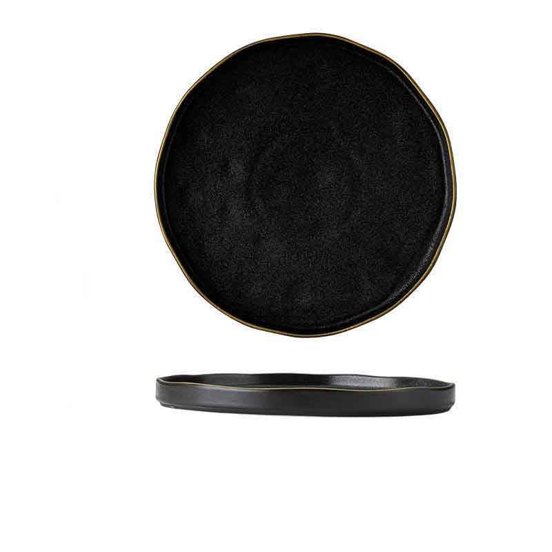 Black Frosted Ceramic Tray