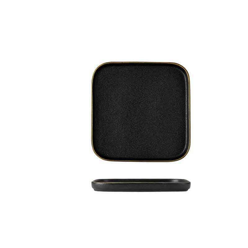 Black Frosted Ceramic Tray