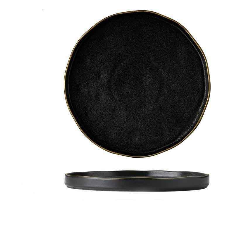 Black Frosted Ceramic Tray