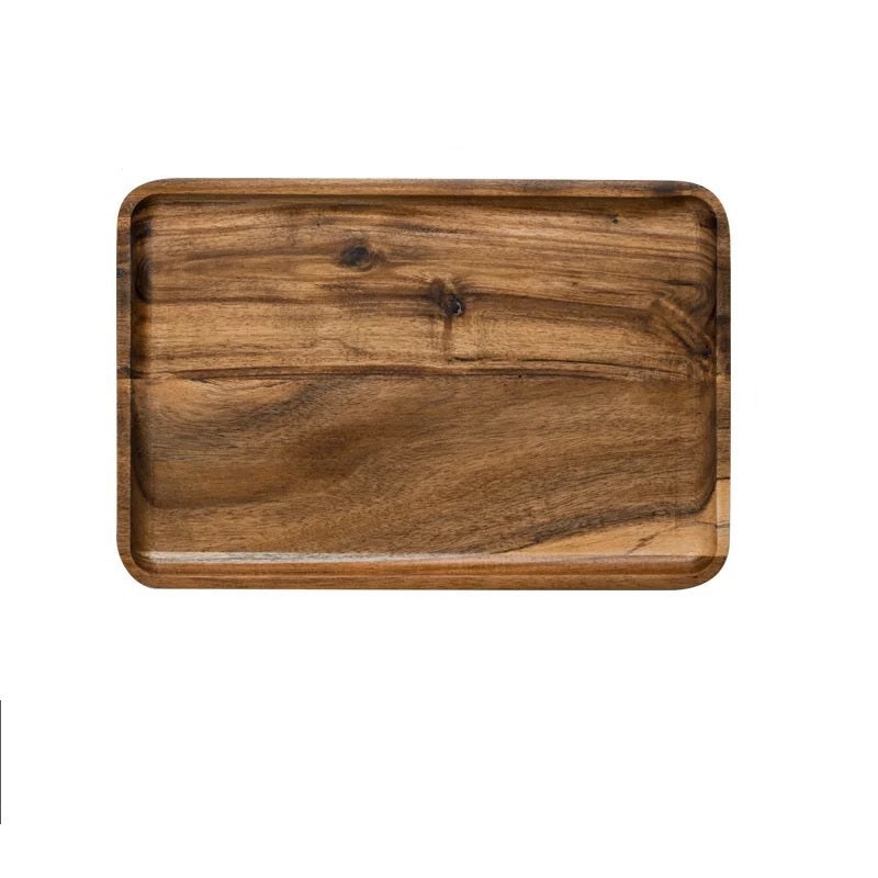 Rectangular Wooden Food Tray