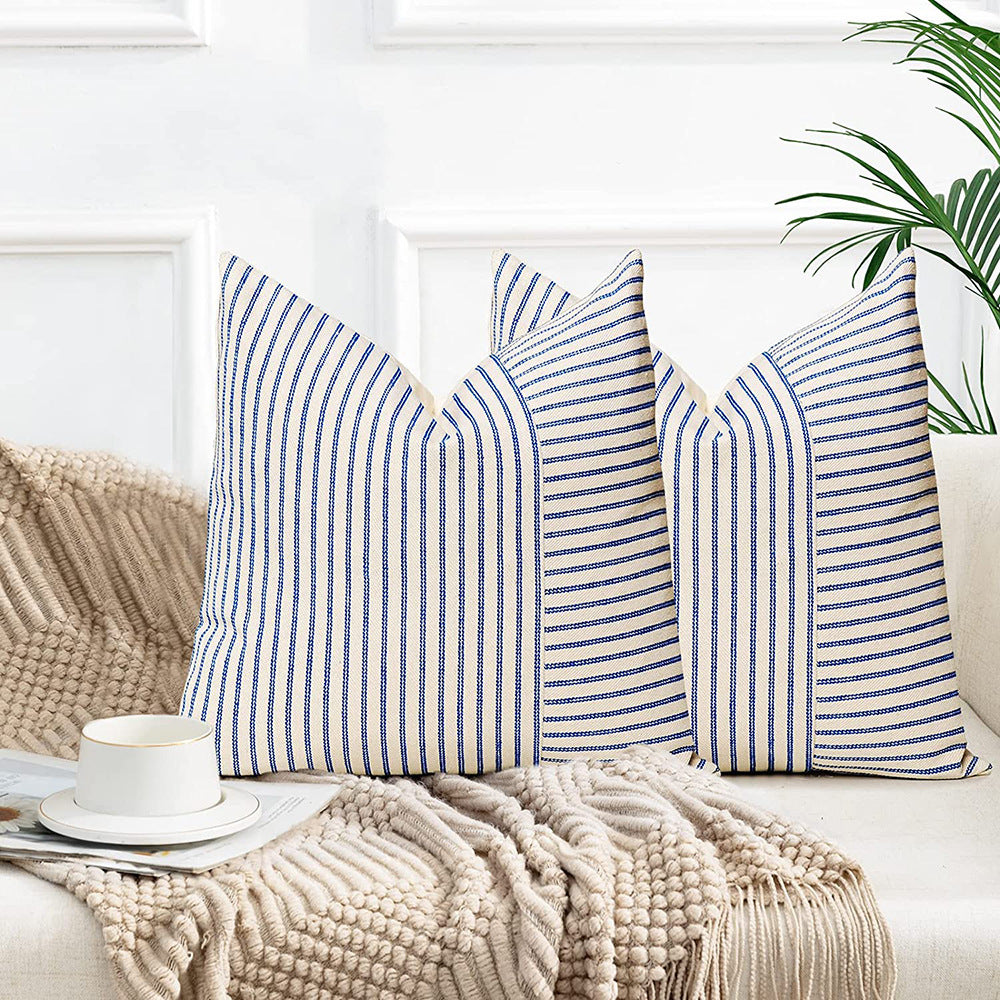 Striped Canvas Cushion Cover