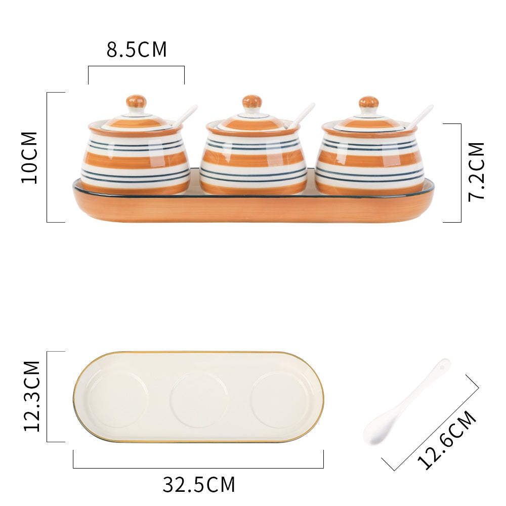 Ceramic Condiment Pot Set