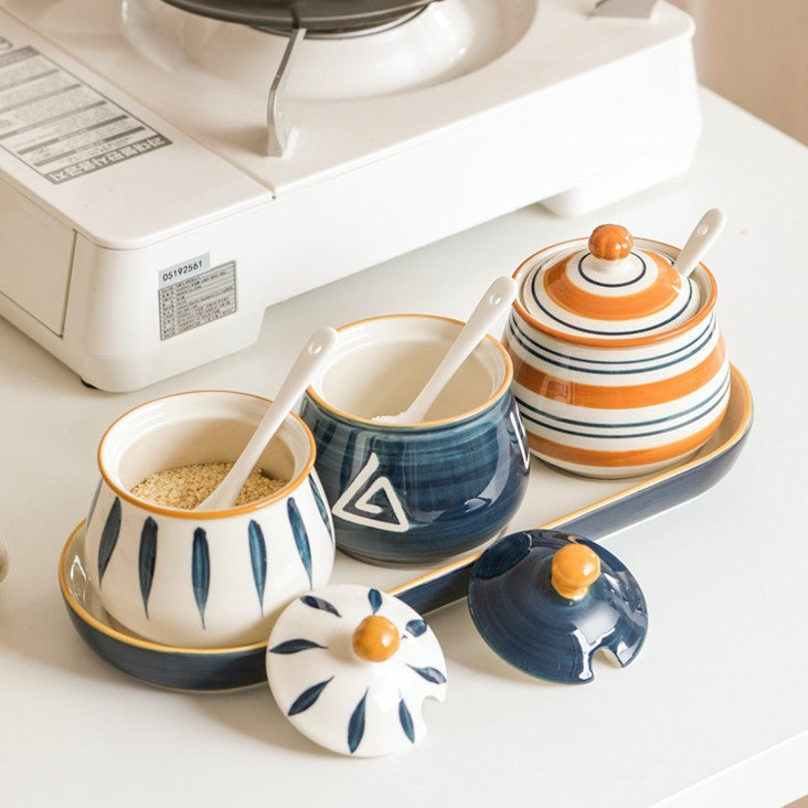 Ceramic Condiment Pot Set