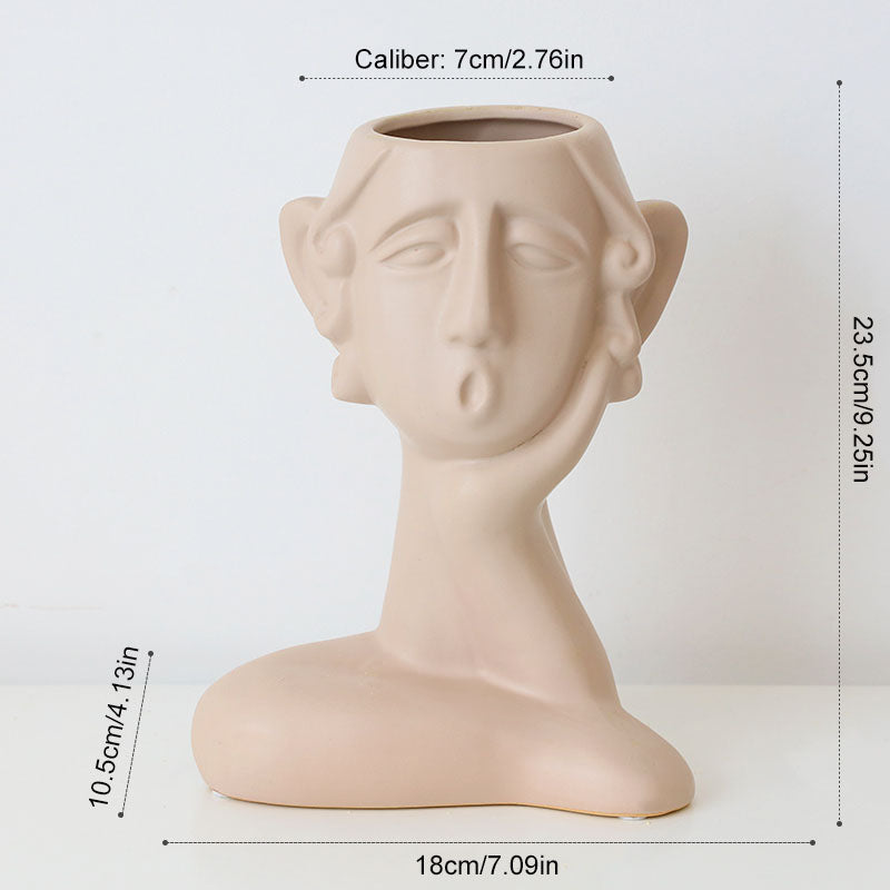 Ceramic Face Vase