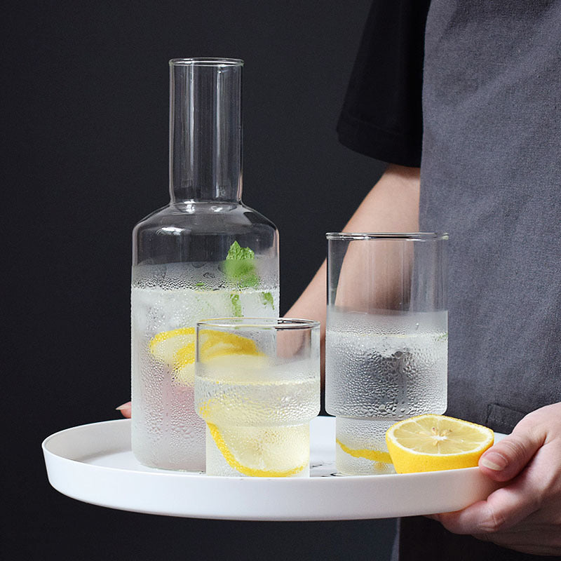 Transparent Bottle & Glass Set