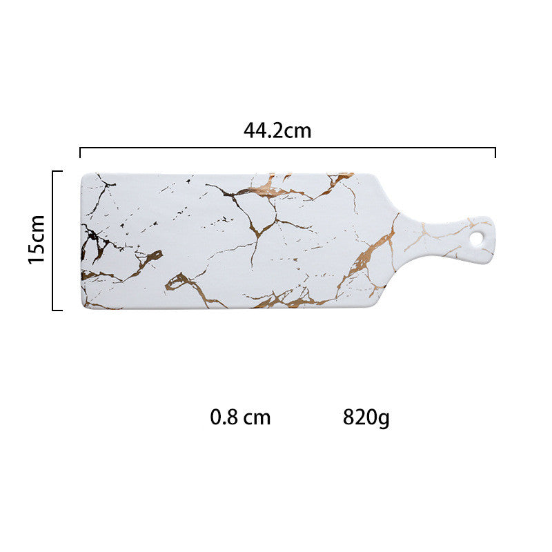 Marble Style Irregular Ceramic Tray