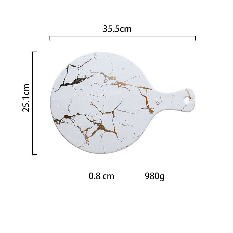 Marble Style Irregular Ceramic Tray