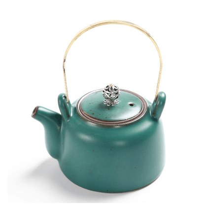 Green Pottery Tea Set