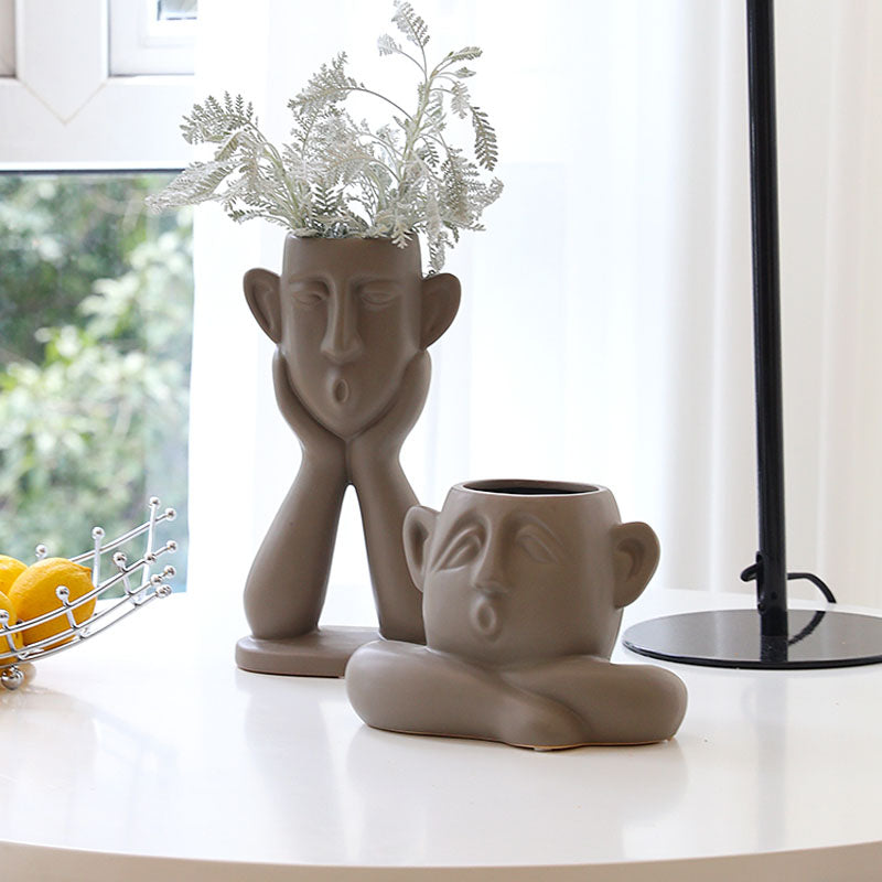 Ceramic Face Vase