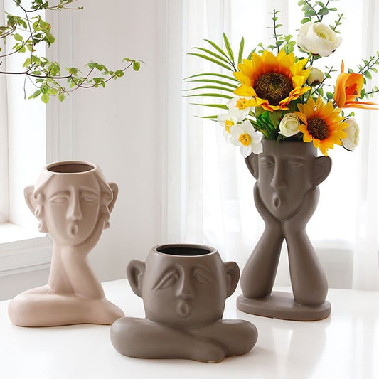 Ceramic Face Vase