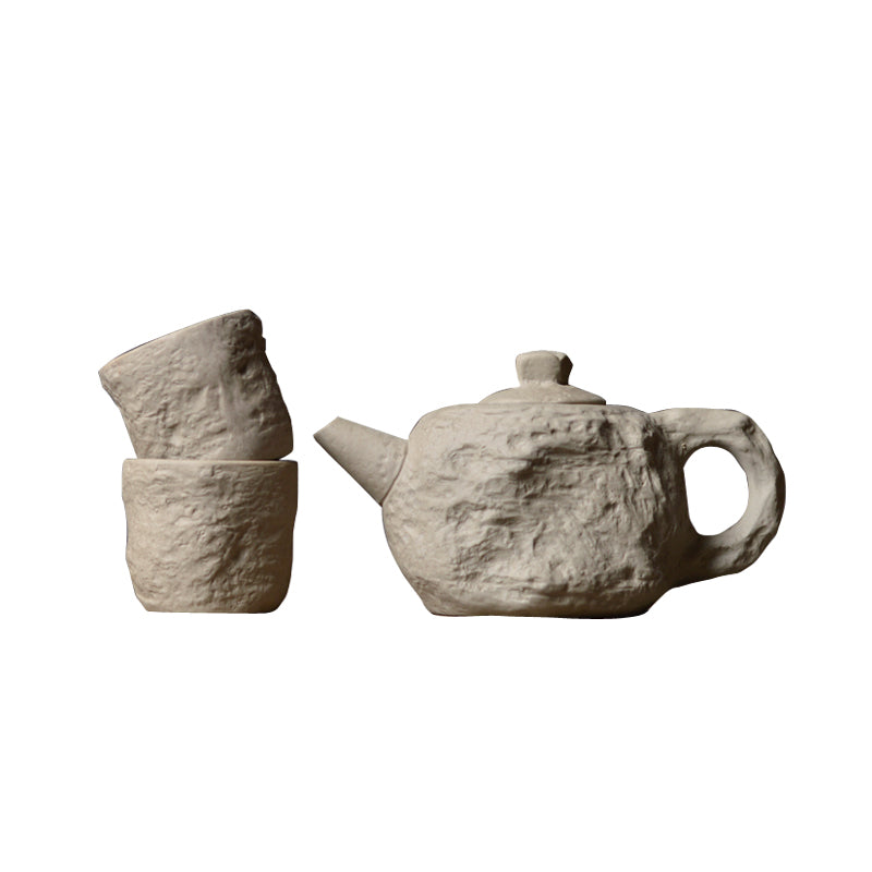 Textured Pottery Tea Set